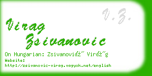 virag zsivanovic business card